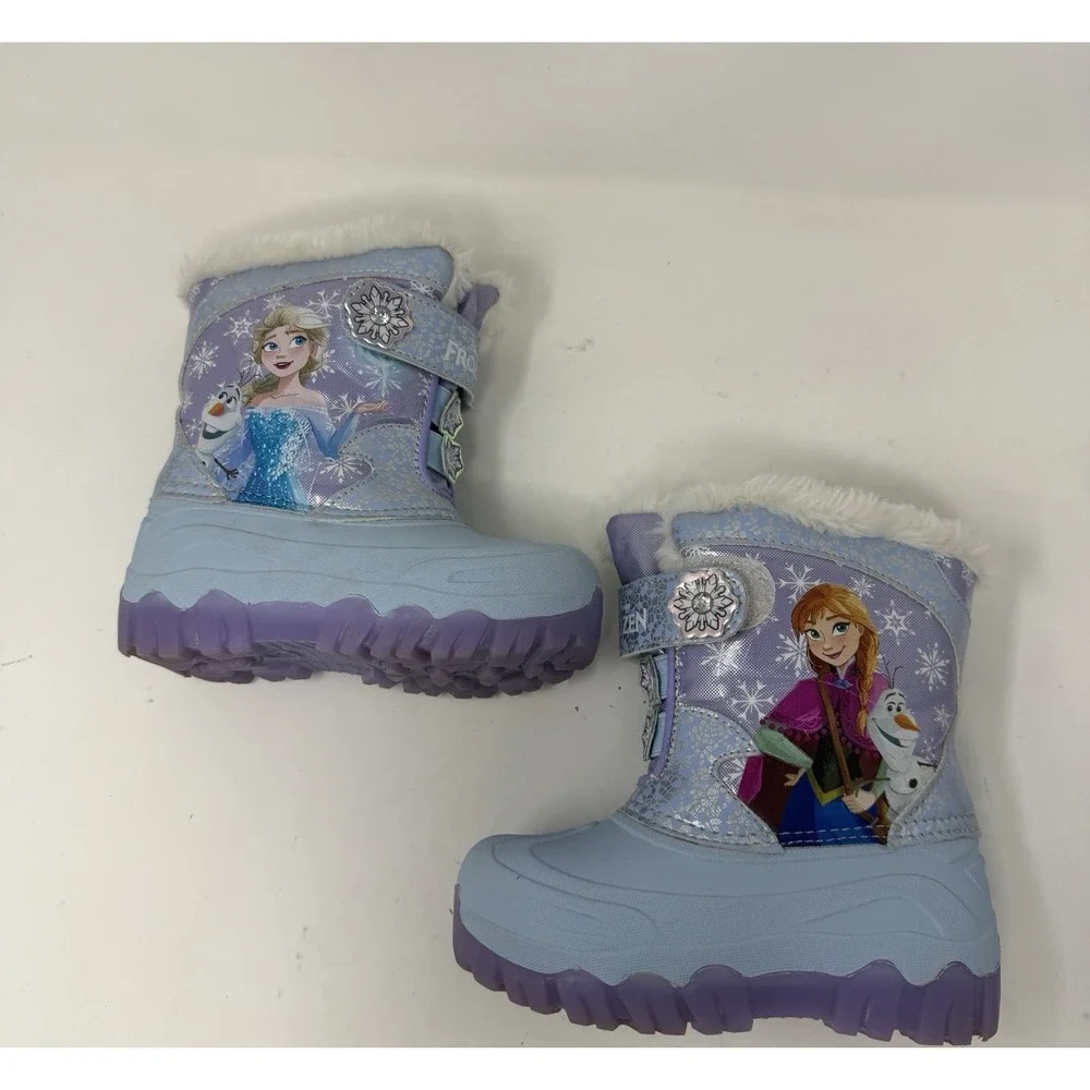 Toddler Girls' Frozen Winter Boots - Insulated Snow‎ Boots for Cold Weather Sz 9